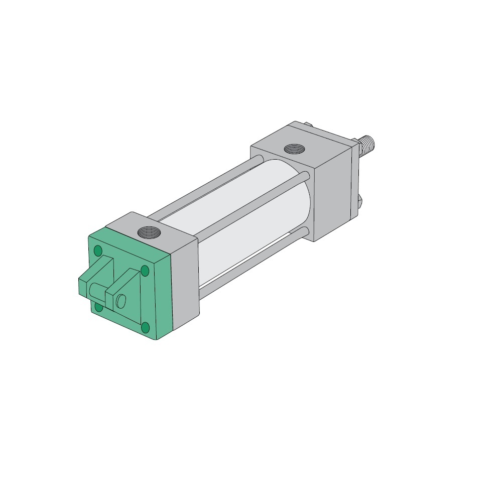 P2AR-12A1E-AAA0 NUMATICS/AVENTICS NFPA CYLINDER<BR>A SERIES 4" BORE 12" STROKE, DETACHABLE CLEVIS MNT